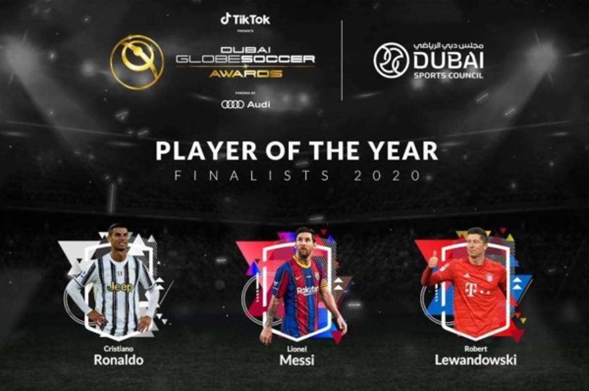 Cristiano Ronaldo, Messi y Lewandowski son finalistas en los Globe Soccer Awards Dubai 2020