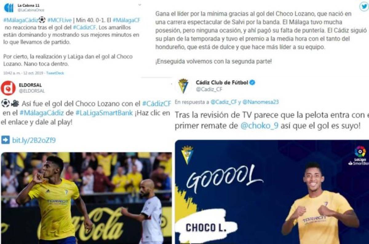 Lo que dice la prensa internacional del Cádiz y el Choco Lozano tras su cuarto gol consecutivo: 'Imparables'