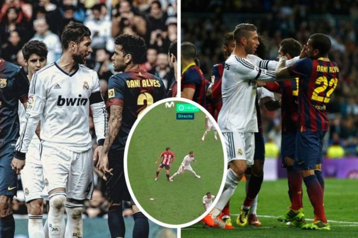 Dani Alves se pronuncia en Twitter sobre el polémico pisotón de Sergio Ramos en la liga española  