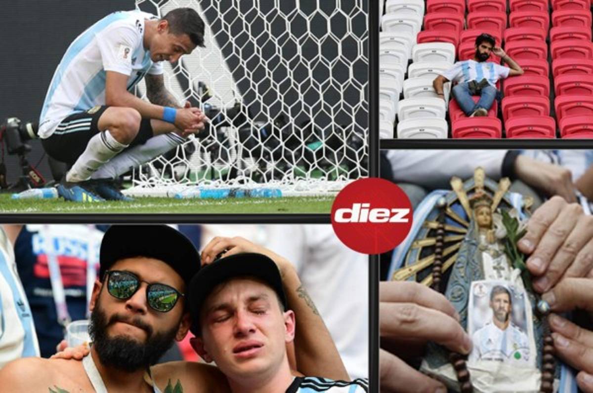 FOTOS: Messi pegado a una Virgen y todo el dolor de los argentinos