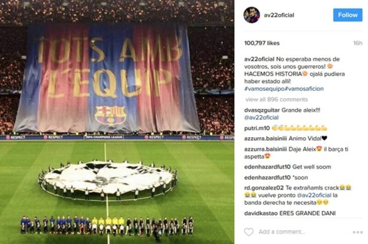 Jugadores del Barcelona celebran a lo grande en redes sociales su 'noche mágica'