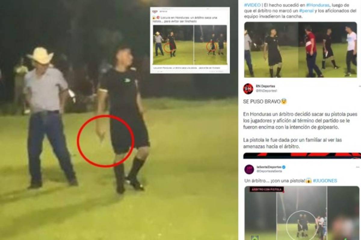 'Barbaridad en Honduras': La repercusión mundial que generó el árbitro que sacó una pistola en Copán  