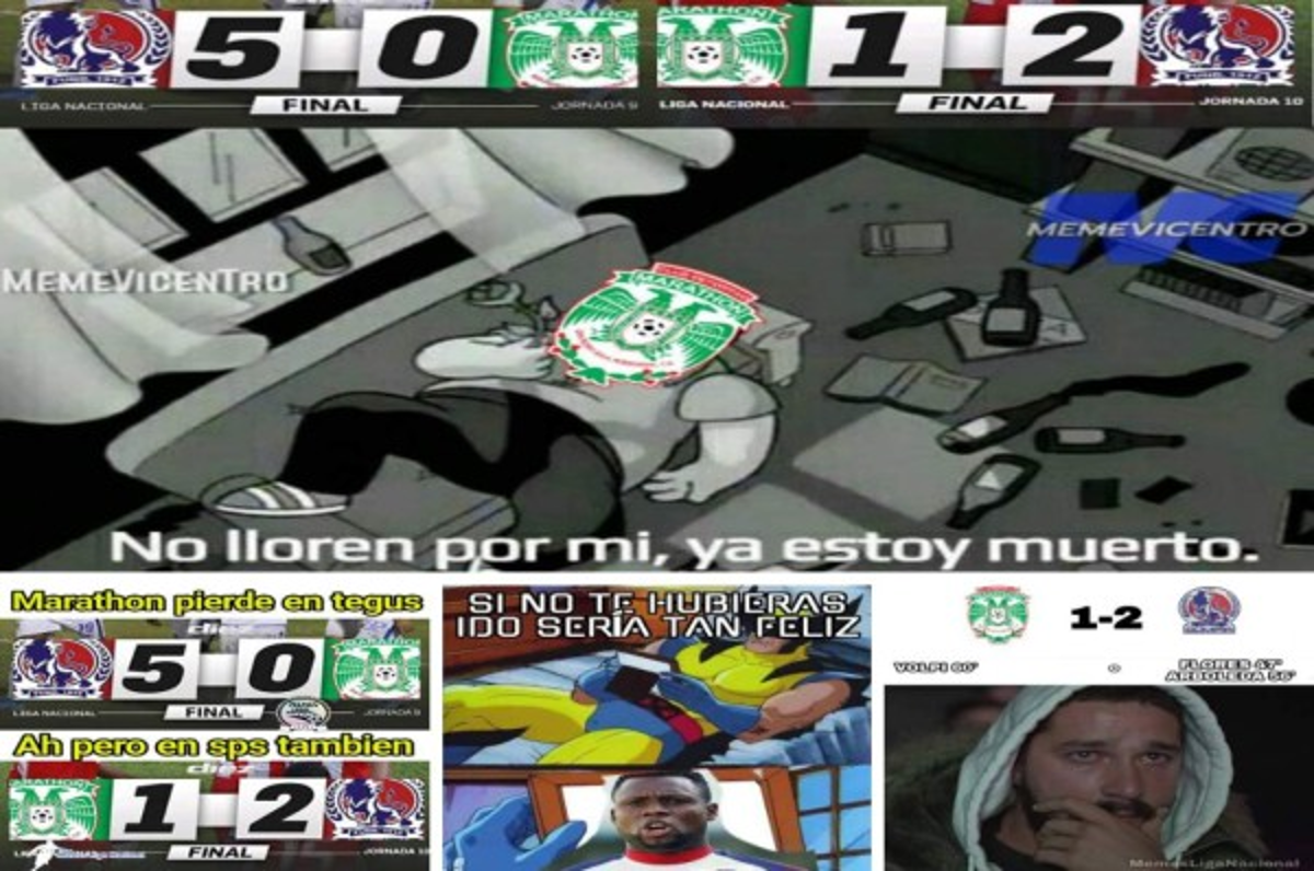 Motagua y Marathón son destruidos con memes tras perder sus partidos