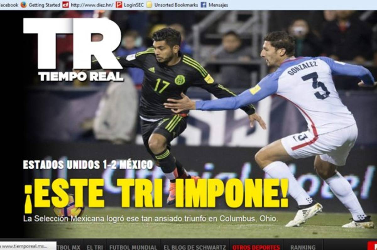 'Adiós fantasmas', 'El tri congeló Columbus', la prensa de México vibra con triunfo ante Estados Unidos