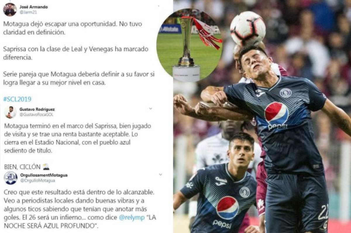 Afición y prensa deportiva creen en la remontada de Motagua ante Saprissa: 'El 26 será un infierno'   