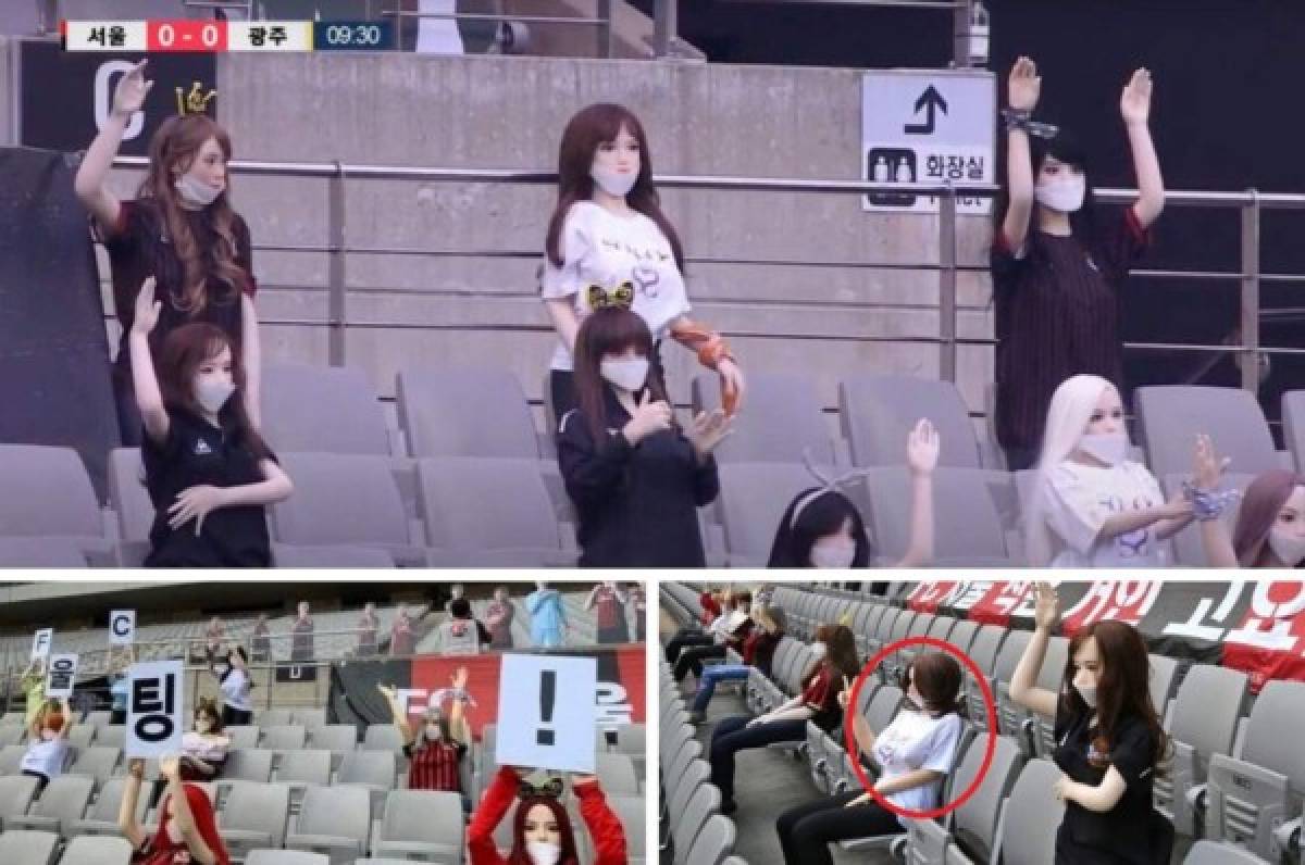 Equipo de Corea del Sur es multado por colocar muñecas inflables en las gradas