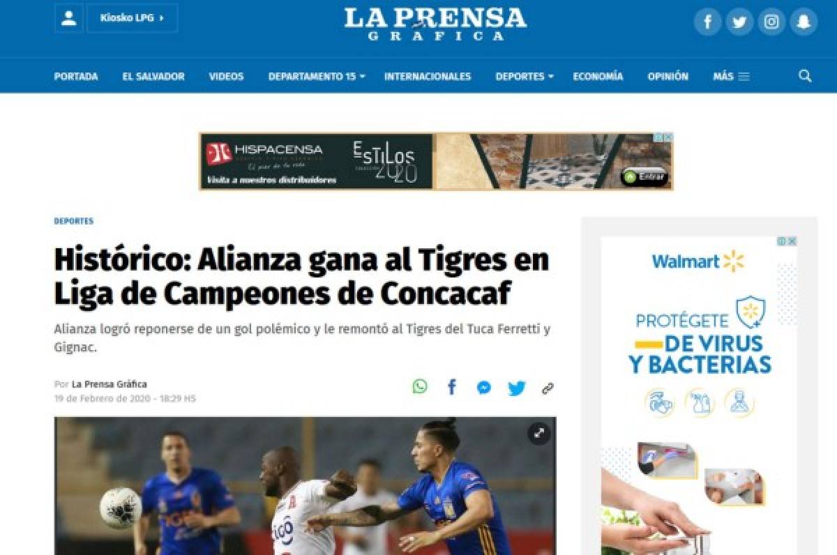 De 'soberbios', 'fríos' y 'ridículos': Los titulares de la prensa tras gane de Alianza sobre Tigres