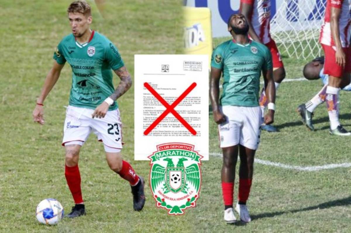 Marathón se queda sin centrales para el derbi sampedrano: Castigados Mathías Techera y Cristhian Moreira