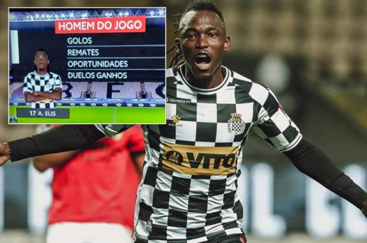 Alberth Elis fue elegido el mejor jugador del partido en el Boavista-Benfica