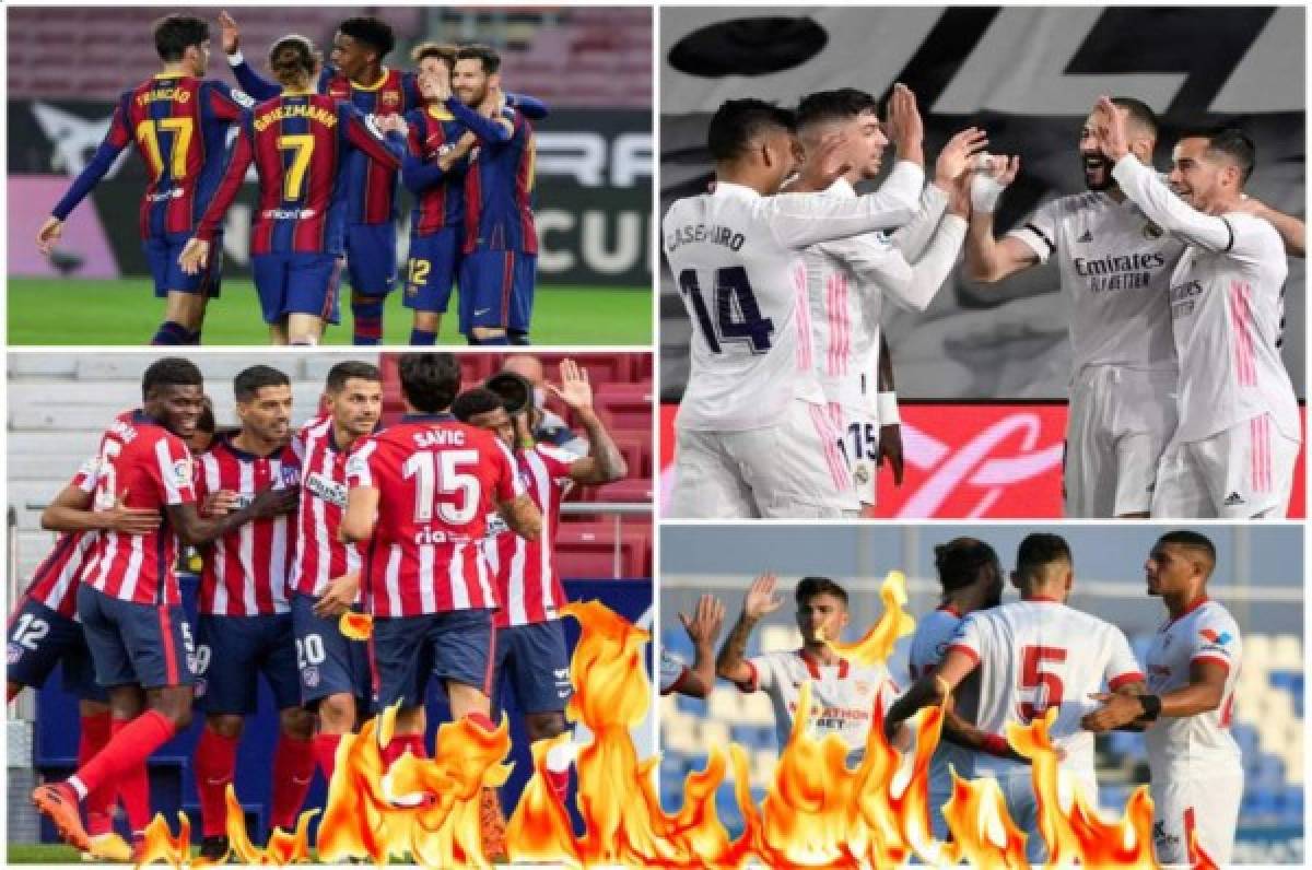Faltan cinco jornadas: Los partidos restantes del Atlético, Real Madrid y Barcelona en la lucha por la Liga de España
