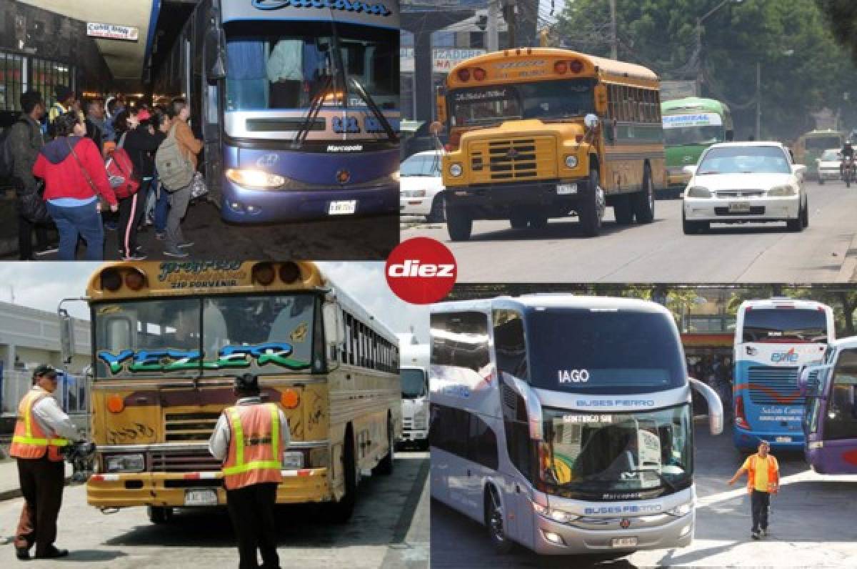 Las primeras rutas de buses interurbanos que volverán a trabajar en Honduras