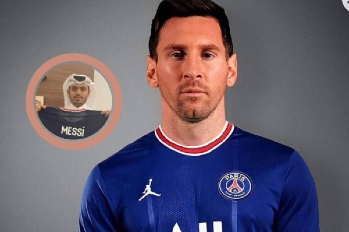 Lo confirma con una foto: Jeque de Qatar muestra el dorsal que usará Messi en el PSG