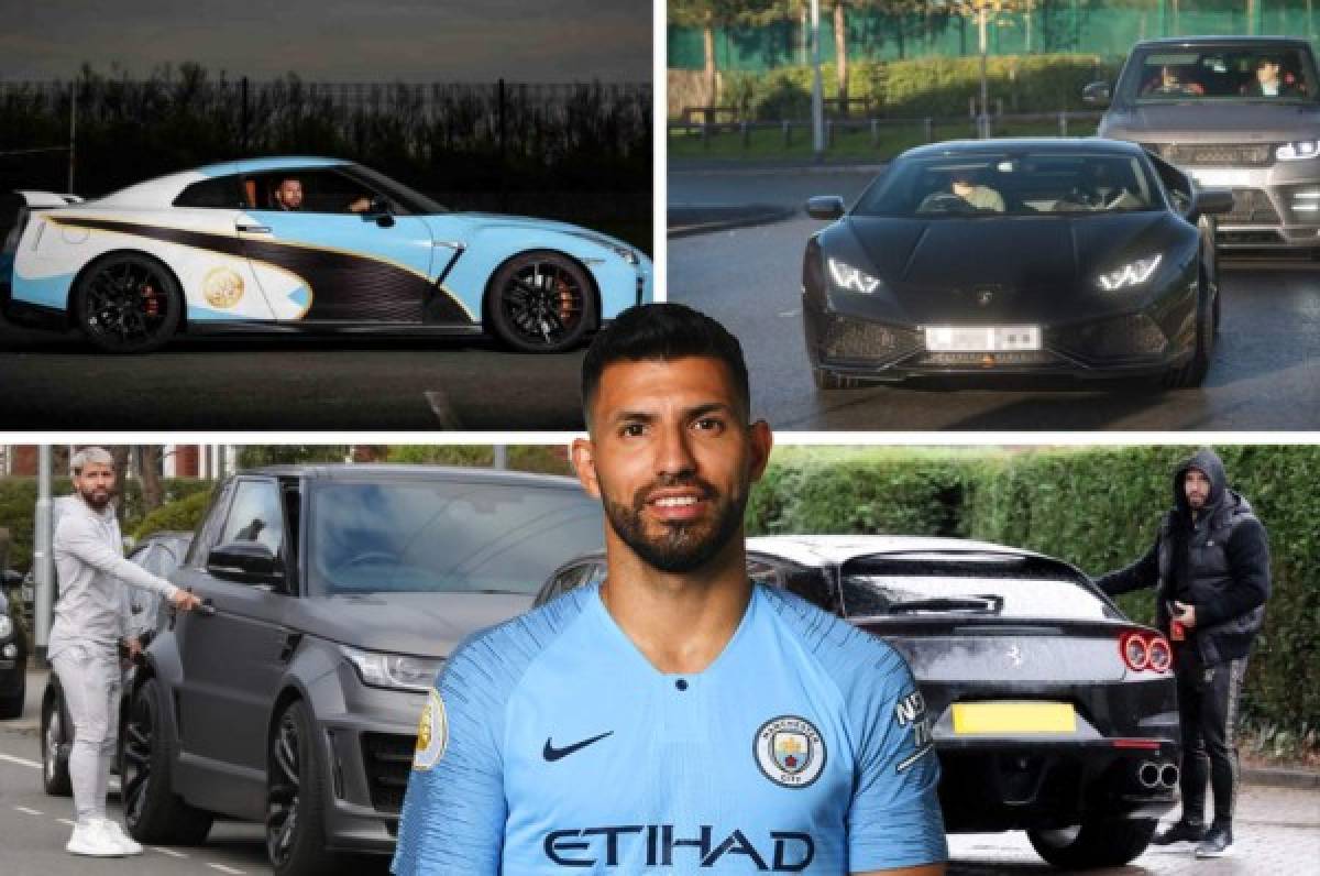 ¡Impresionante! La lujosa colección de autos que tiene el Kun Aguero jugador del Manchester City