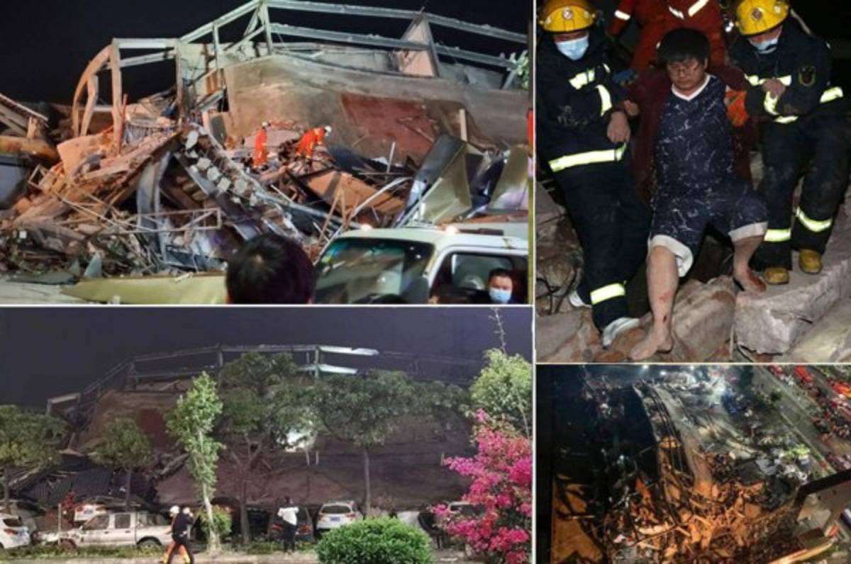 Se derrumba en China un hotel usado para la cuarentena por Coronavirus