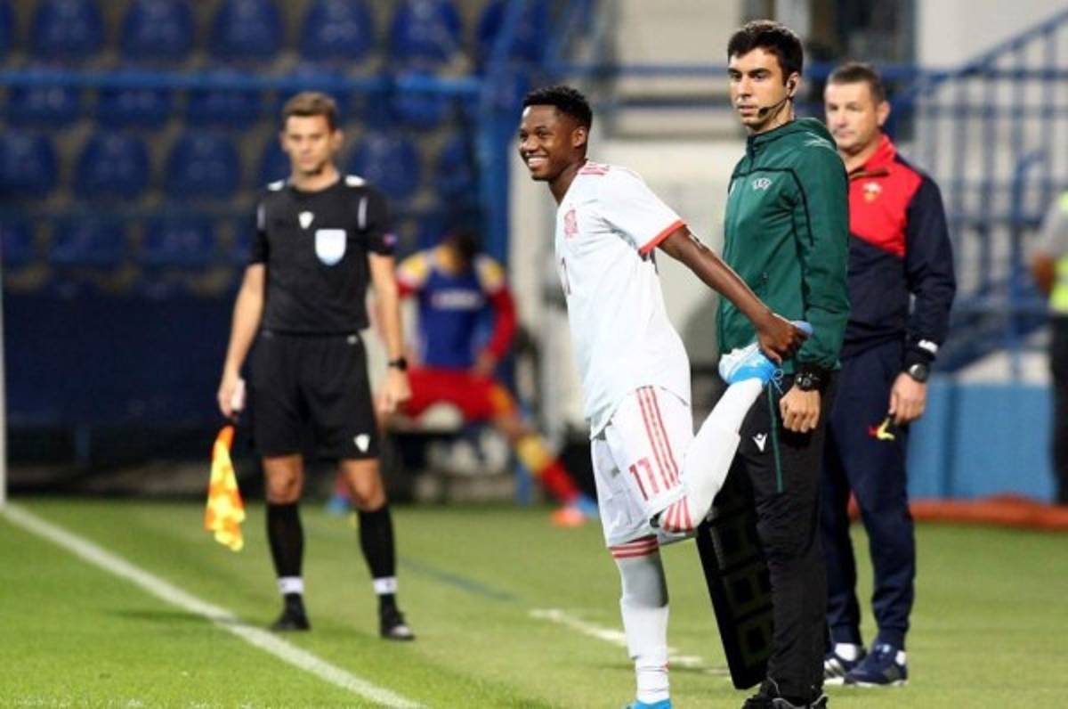Ansu Fati debutó con la selección sub-21 de España y hace historia