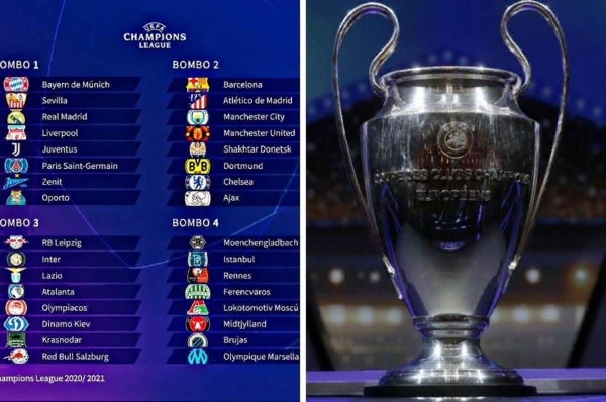 El sorteo de la Champions League: Horario, dónde ver en TV y los 32 clubes clasificados
