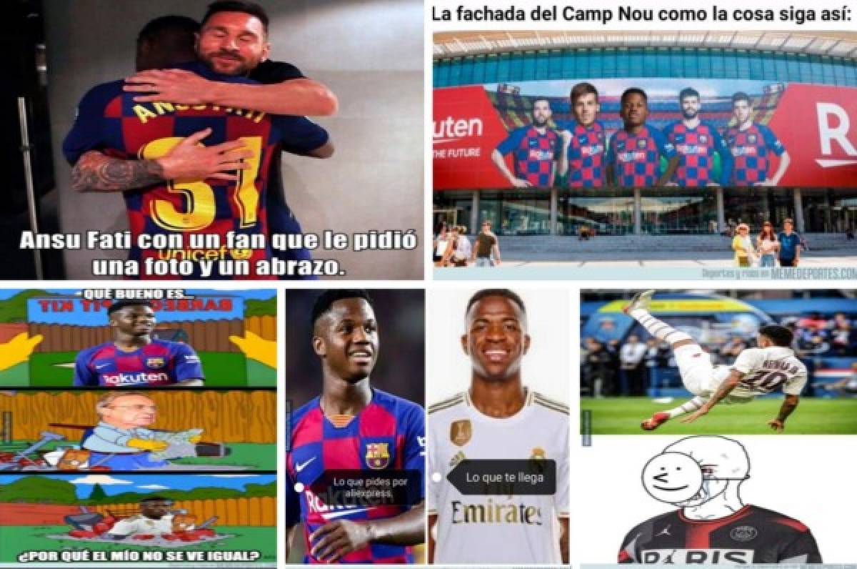 Ansu Fati, Neymar y Vinicius, víctimas favoritas de los memes de la semana  