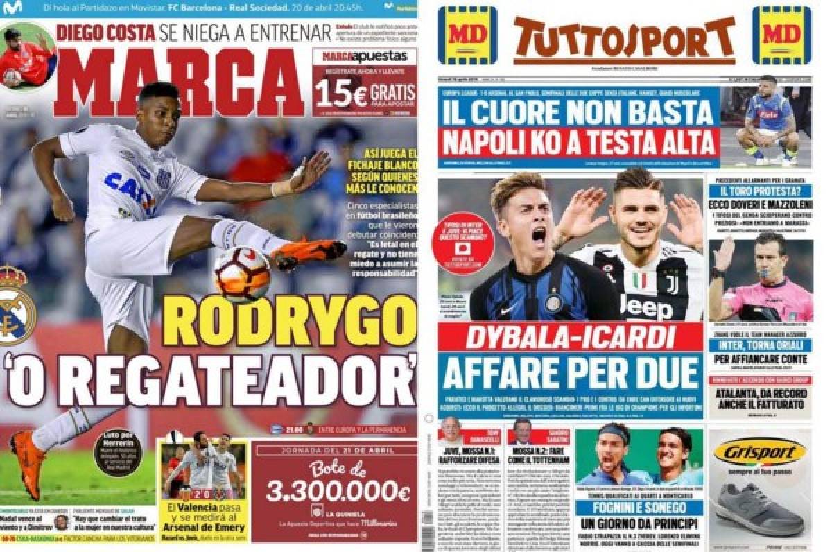 Los fichajes del Real Madrid y Barcelona, protagonistas en las portadas internacionales