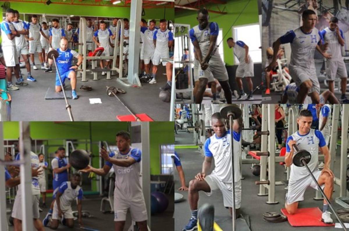 ¡A puro hierro! La Selección de Honduras se fortalece con trabajos de gimnasio