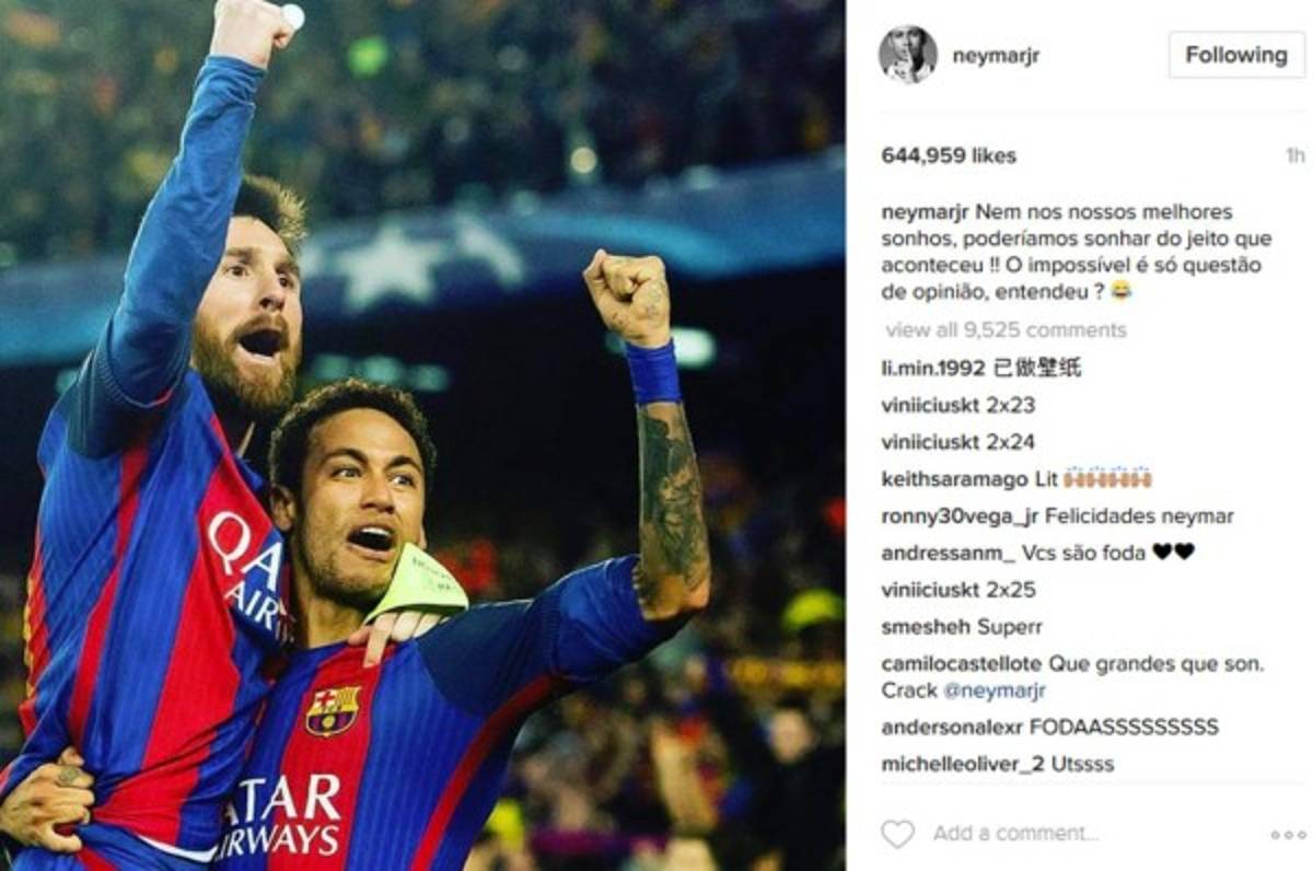 Jugadores del Barcelona celebran a lo grande en redes sociales su 'noche mágica'