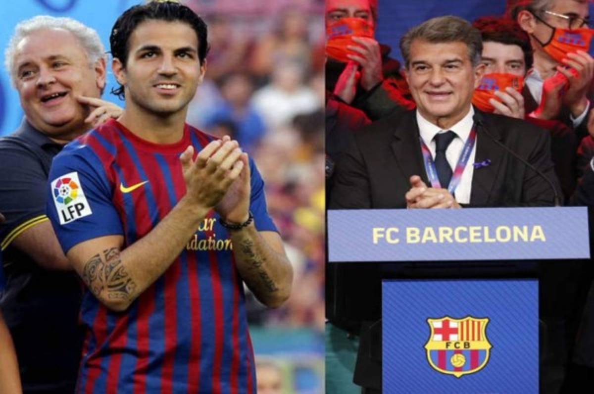 Cesc Fábregas se deshace en halagos con Laporta: 'Es la persona correcta para el futuro del Barcelona'