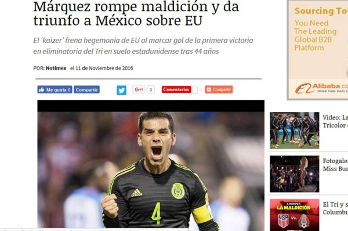'Adiós fantasmas', 'El tri congeló Columbus', la prensa de México vibra con triunfo ante Estados Unidos