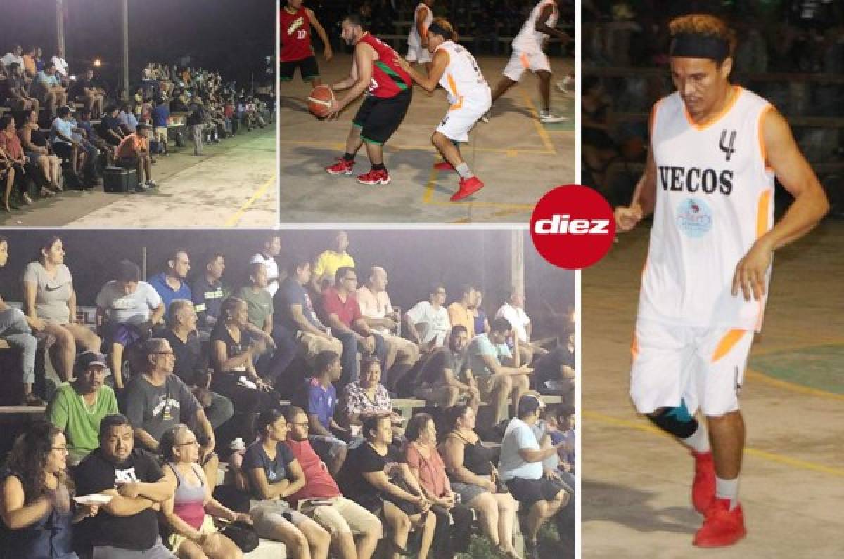 Llenazo en cancha para ver el debut de Rambo como jugador de baloncesto