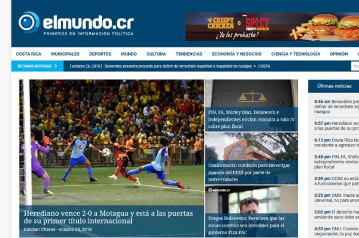 Prensa costarricense llama 'cadáver' al Motagua tras perder ante Herediano