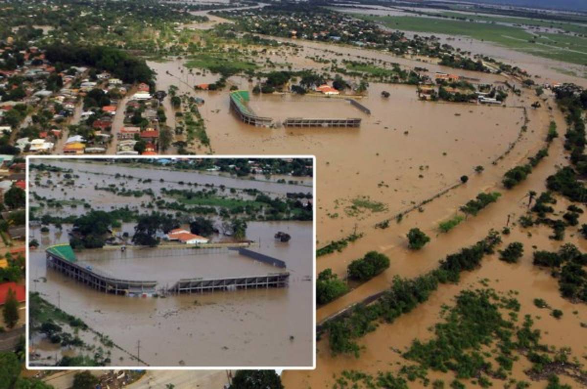 El estadio del Parrillas One no se ha inaugurado y ya fue golpeado por dos inundaciones
