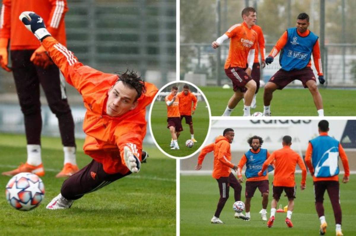 Nuevo integrante y bajo la lluvia: Así fue el entrenamiento del Real Madrid previo a la Champions  