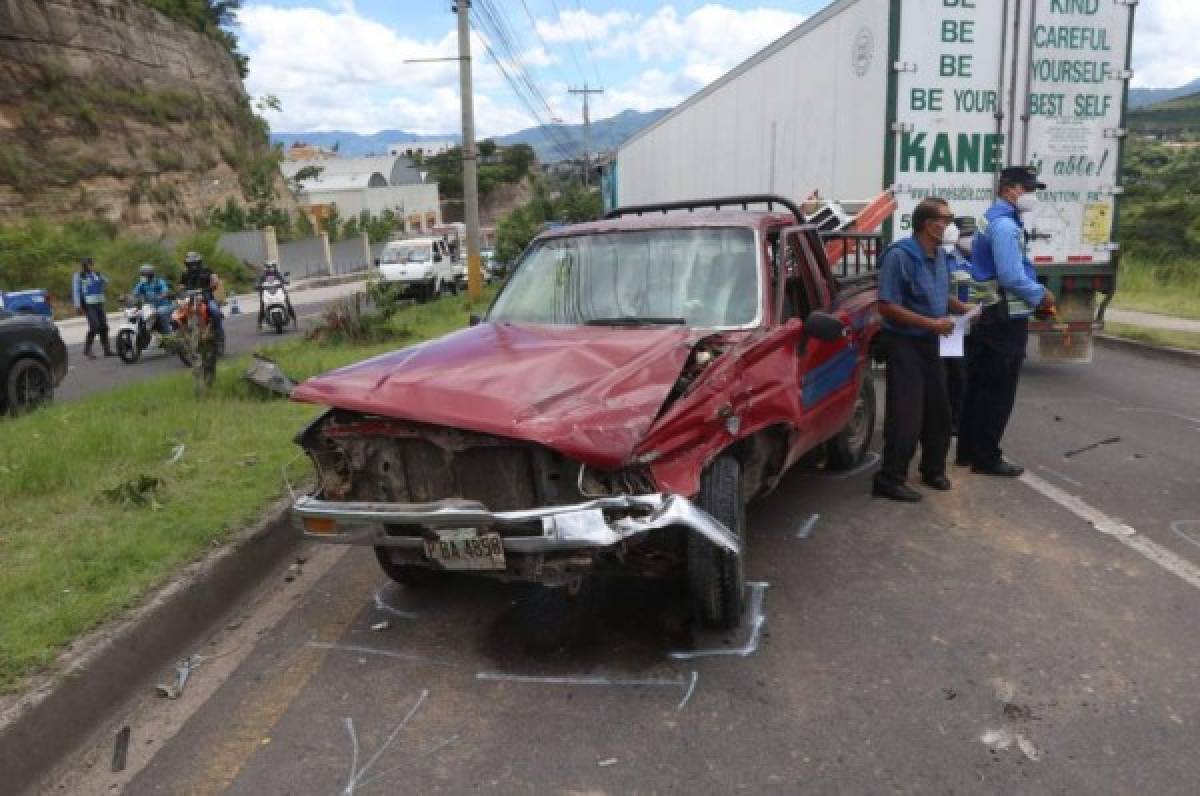 Así quedó el automóvil de Mayron Flores, jugador del Olimpia, tras sufrir accidente de tránsito