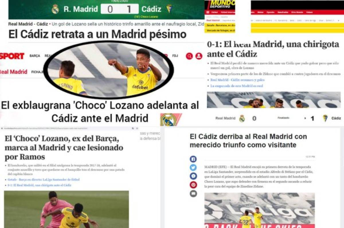 Lo que dijo la prensa mundial sobre el triunfo del Cádiz ante Real Madrid gracias al 'Choco' Lozano