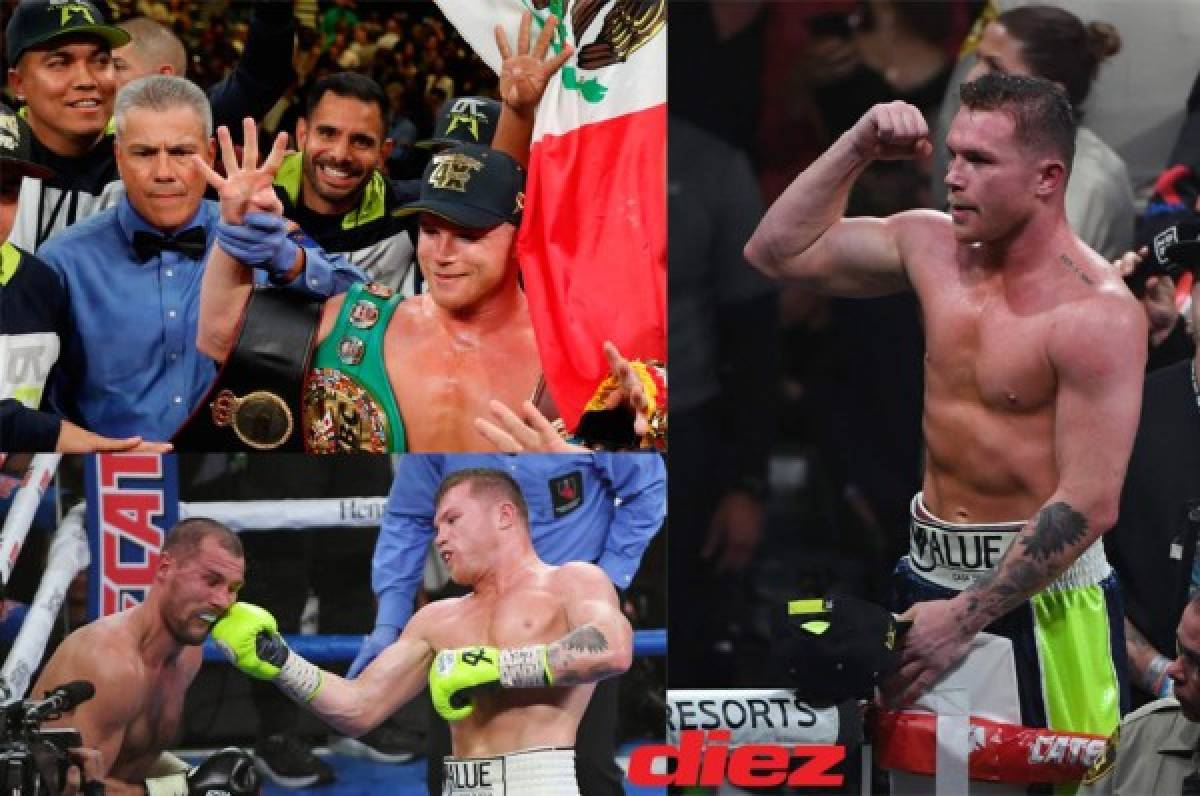 FOTOS: Mexicano Canelo Álvarez noquea a Kovalev en Las Vegas y logra hazaña histórica