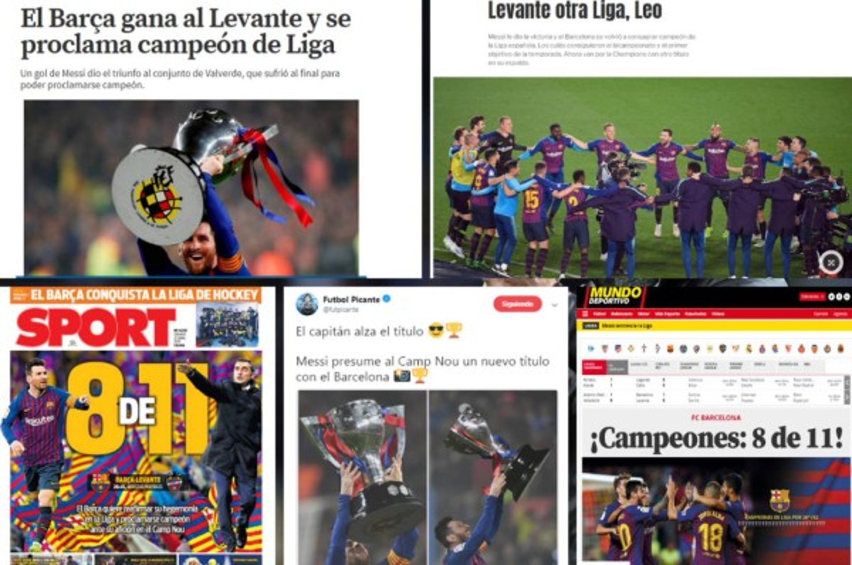 La prensa internacional se rinde a Messi y el Barcelona tras su dominio en España  