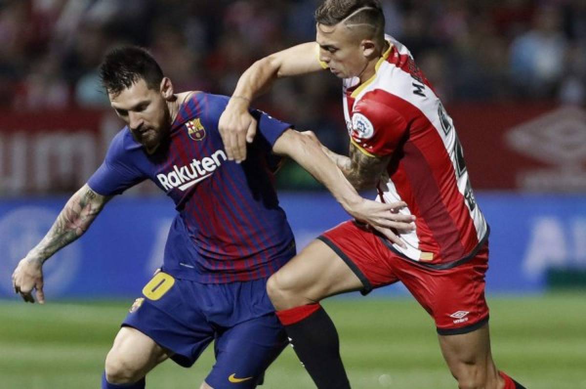 Las dos preguntas que Messi le hizo a jugador del Girona en pleno juego