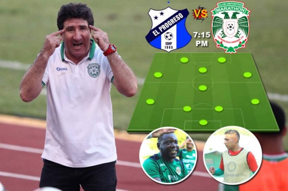 ¡Con caras nuevas! El 11 que presentaría Marathón para su debut en el Clausura ante Honduras Progreso