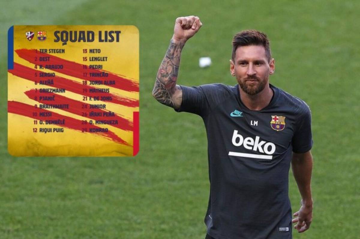 Con el regreso de Messi: Así es la convocatoria del Barcelona que busca enderezar su camino ante Huesca