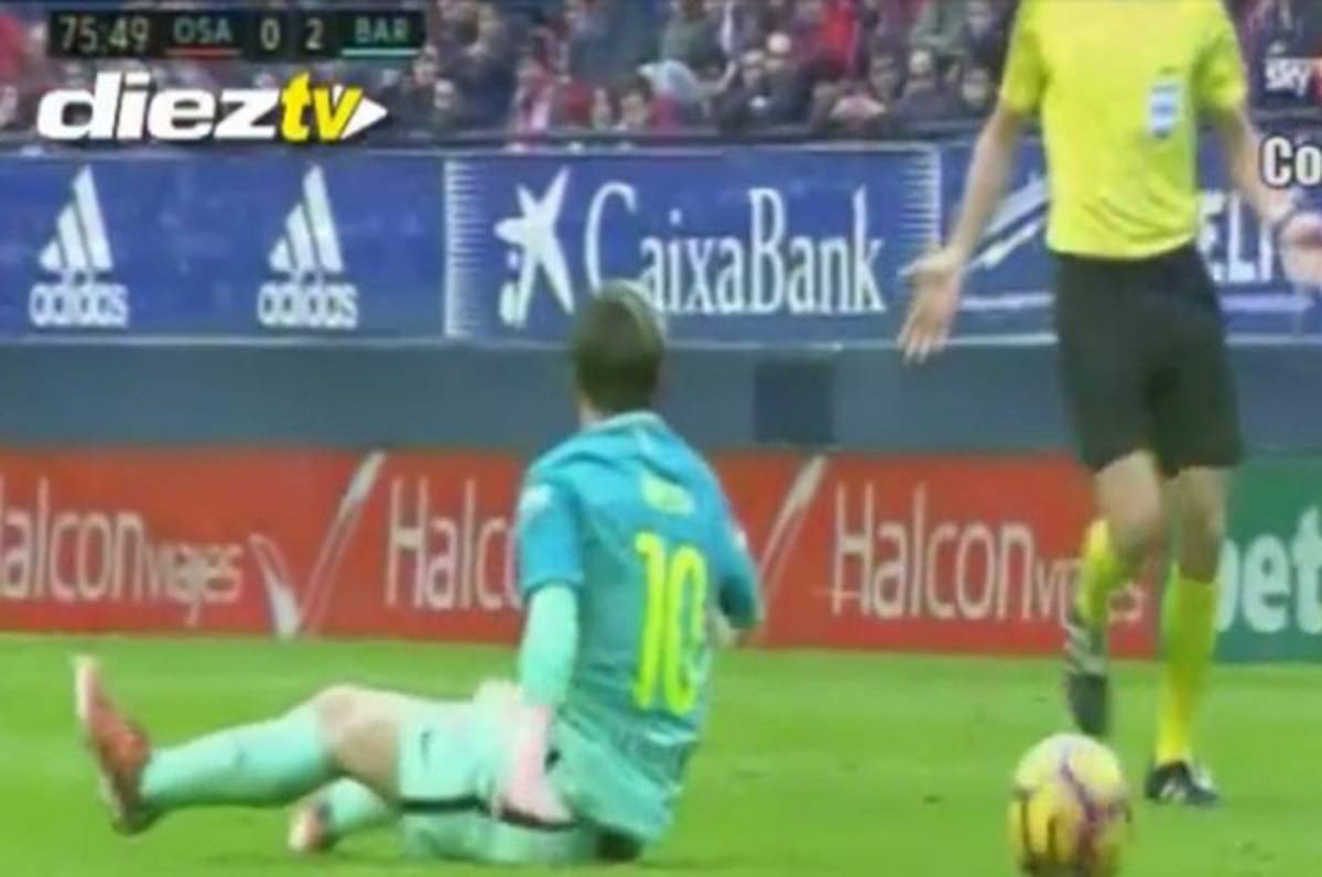 Lionel Messi y su gran lección de Fair Play hoy ante el Osasuna