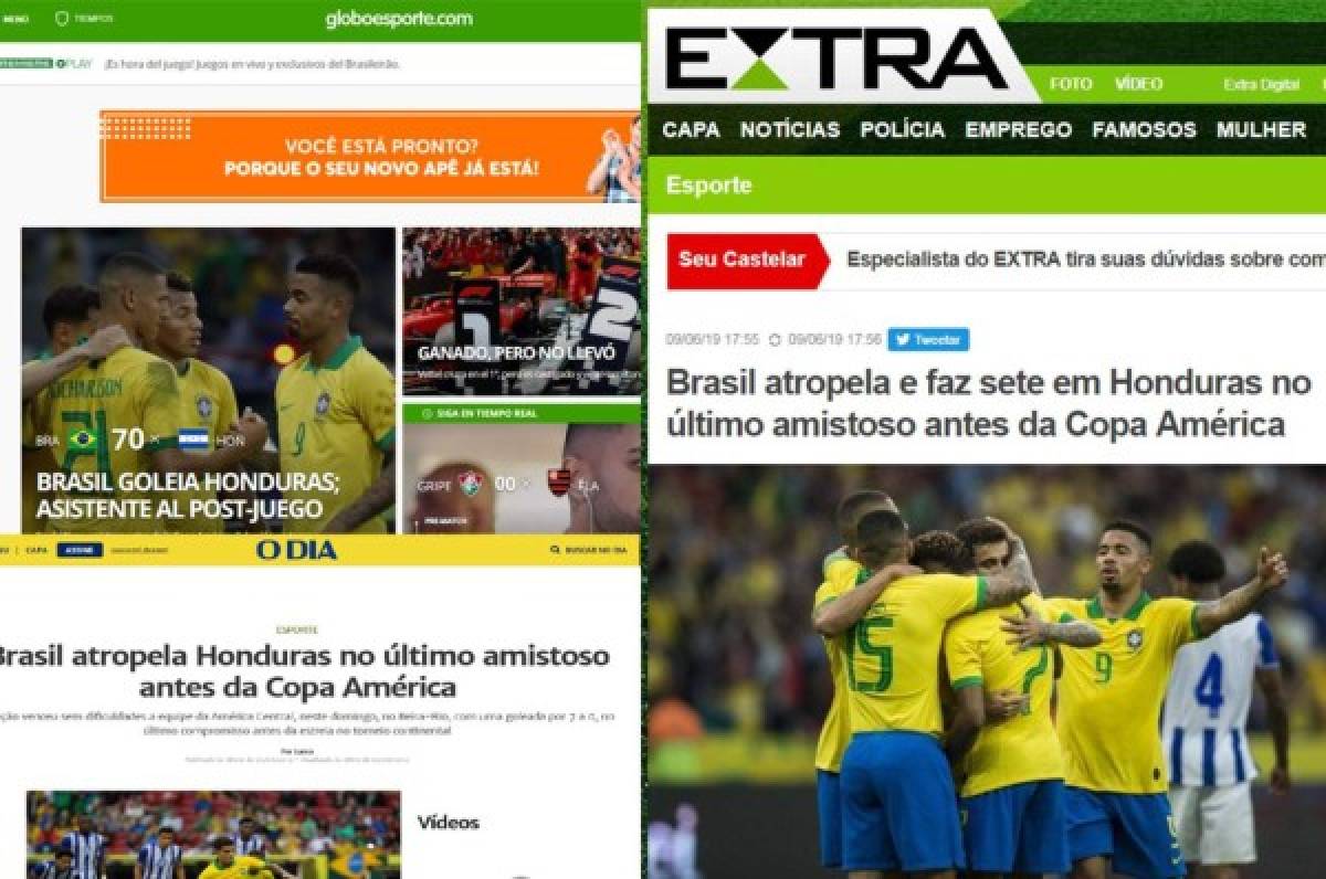 Lo que dice la prensa de Brasil tras el 7-0 a Honduras: 'Golpe y la mayor goleada'