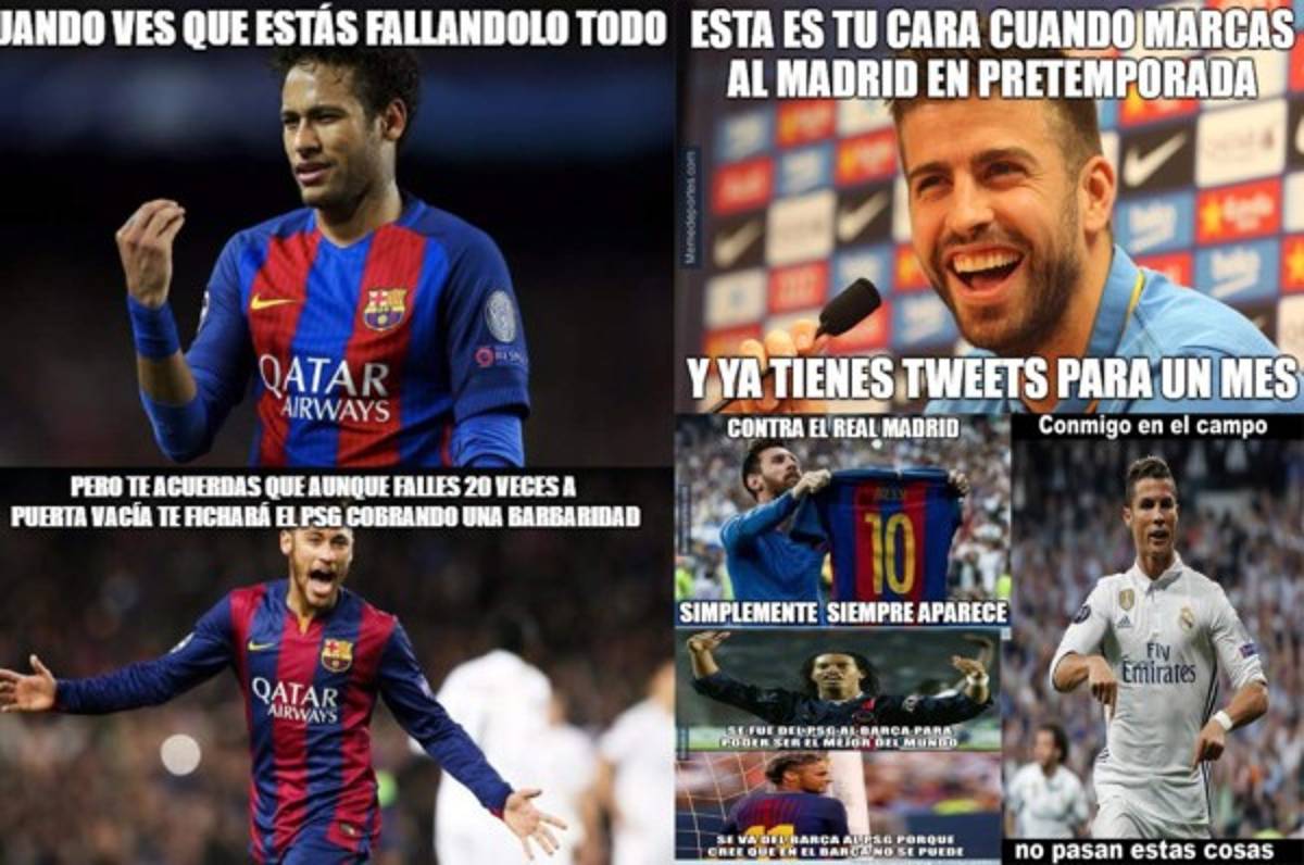 Terribles memes contra Neymar dejó el triunfo del Barcelona ante Real Madrid