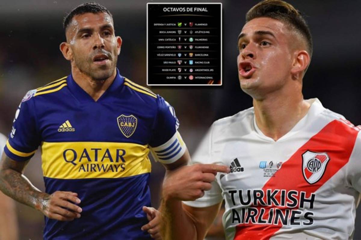 Así se jugarán los octavos de final de Copa Libertadores; Boca y River podrían volver a reencontrarse
