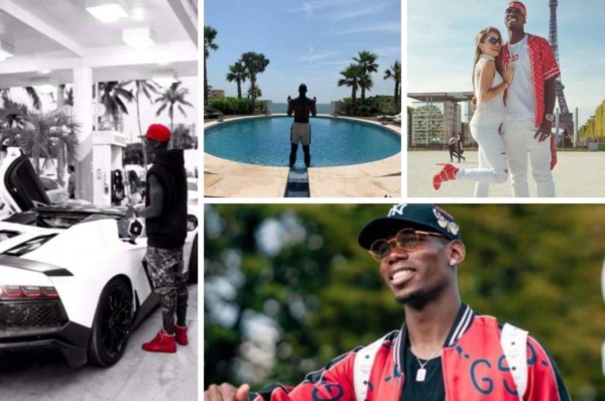 Así es la vida de millonario de Pogba: Mansiones, avión, autos de lujo y su sexy novia boliviana