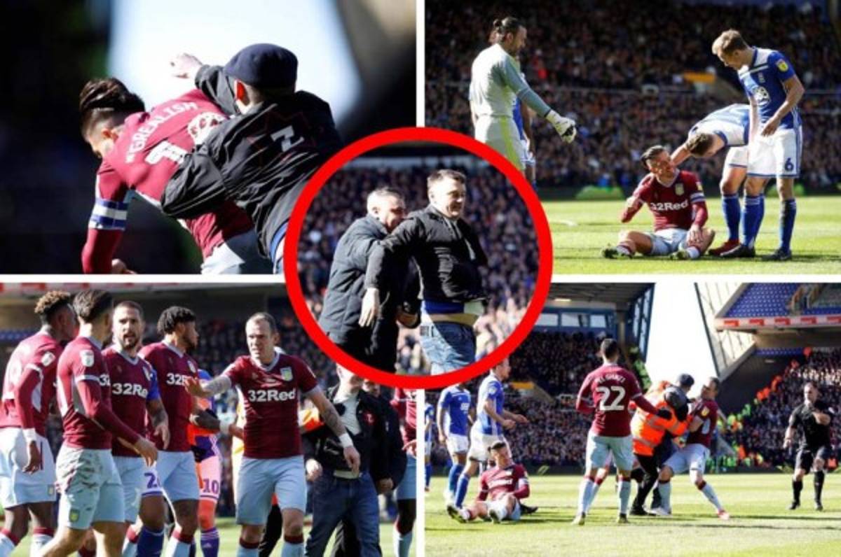 EN FOTOS: Brutal agresión de un aficionado a un jugador en pleno partido en Inglaterra  