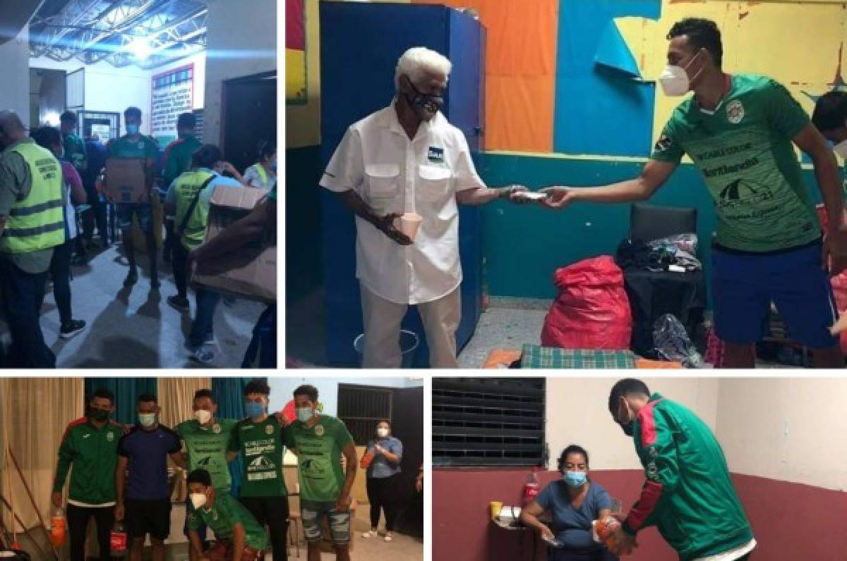 ¡Digno de imitar! jugadores del Marathón entregaron víveres en albergues afectados por la tormenta Eta