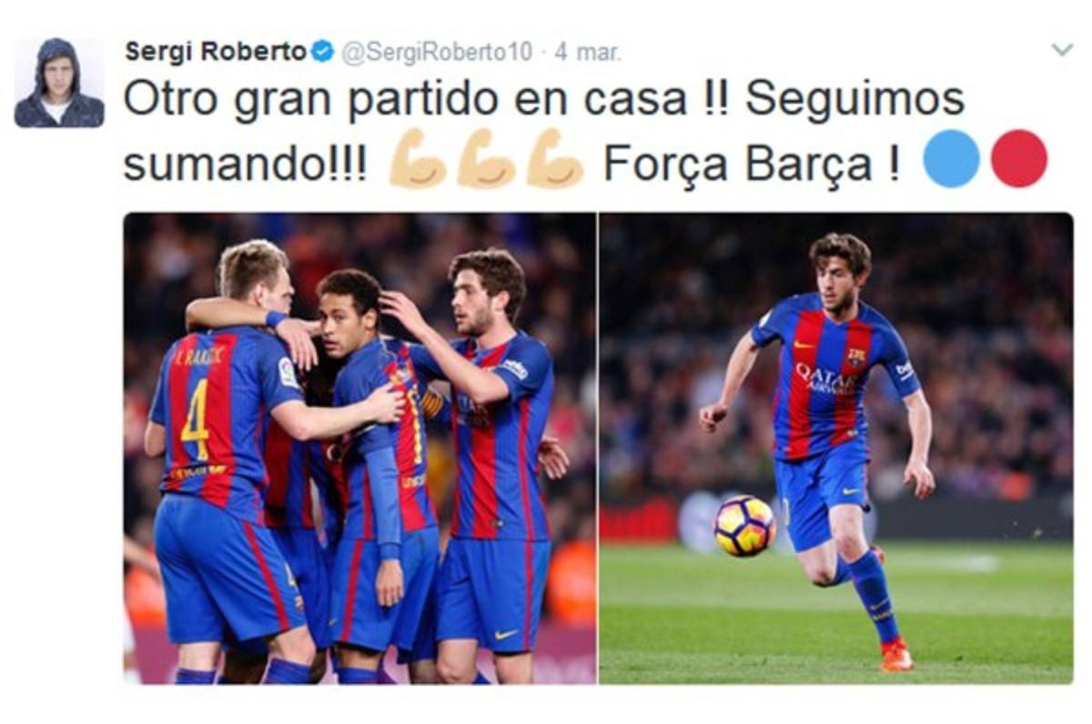 Jugadores del Barcelona celebran a lo grande en redes sociales su 'noche mágica'