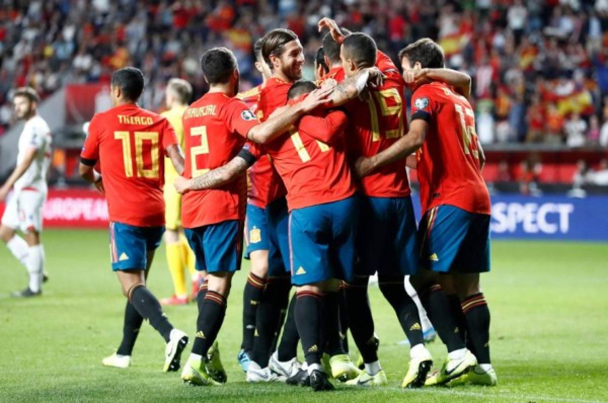 España humilla a Islas Feroe y pone paso firme rumbo a la Eurocopa 2020