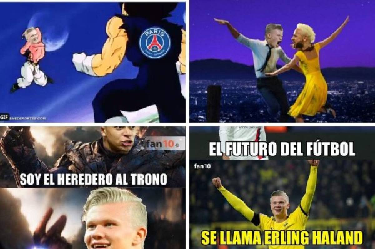 Los crueles memes donde Haaland humilla a Neymar y a Mbappé con su doblete en Champions