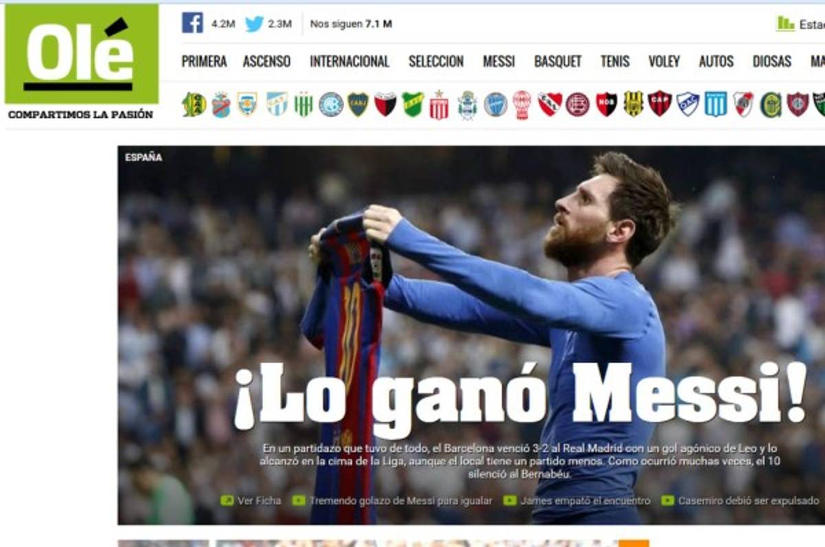 ¡No perdonan al Madrid! Así habla la prensa internacional del Clásico