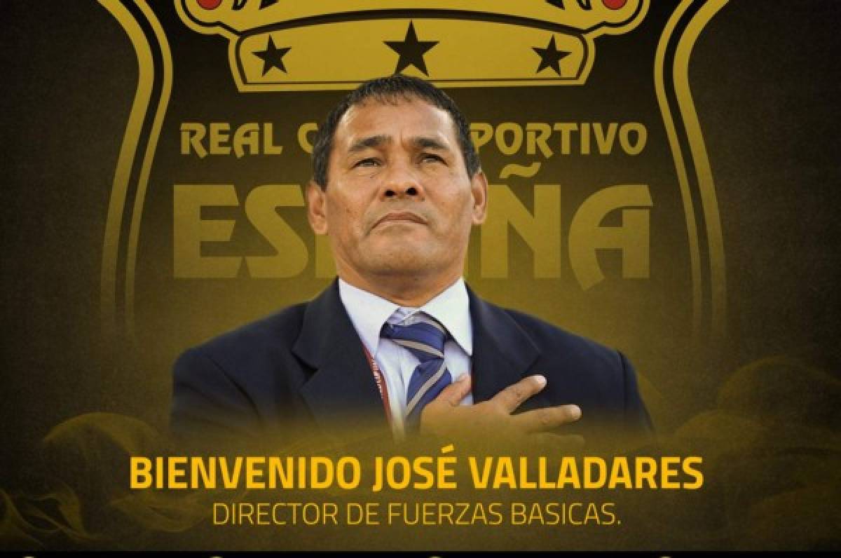 Real España anuncia a José Valladares como su director de fuerzas básicas