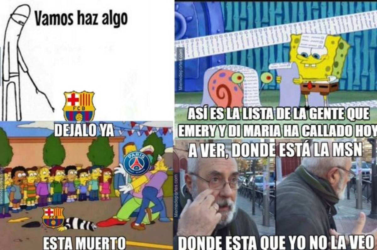 Barcelona, humillado en París por el PSG y en los memes lo crucifican